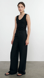 Enza Costa SUPIMA BABY RIB CROPPED TANK at Romi Boutique