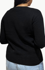 I Stole My Boyfriend's Shirt Red Heart X Cashmere Sweater at Romi Boutique