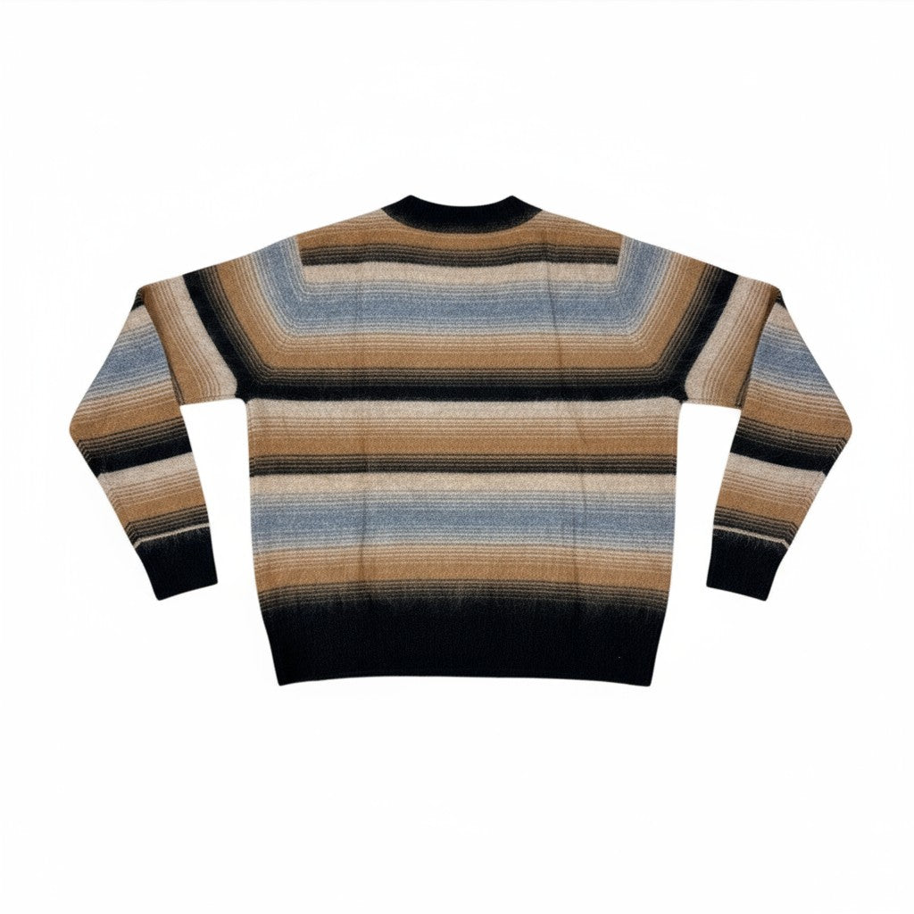 BRUSHED OMBRE STRIPE CREW IN NIGHT COMBO