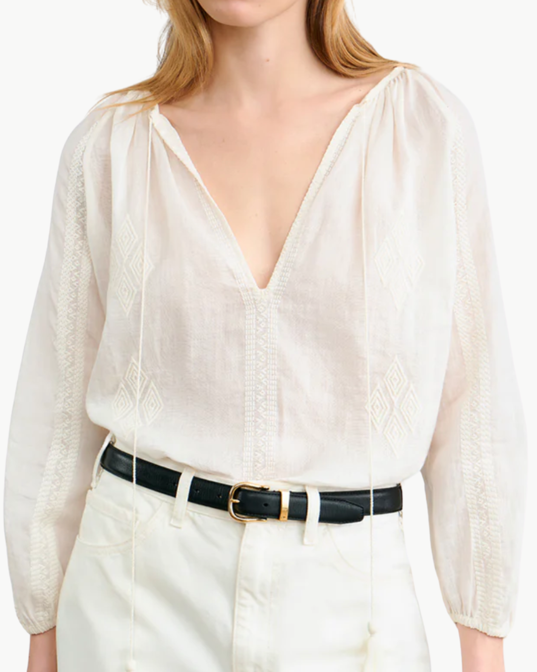 Nili Lotan CRISTO BLOUSE at Romi Boutique