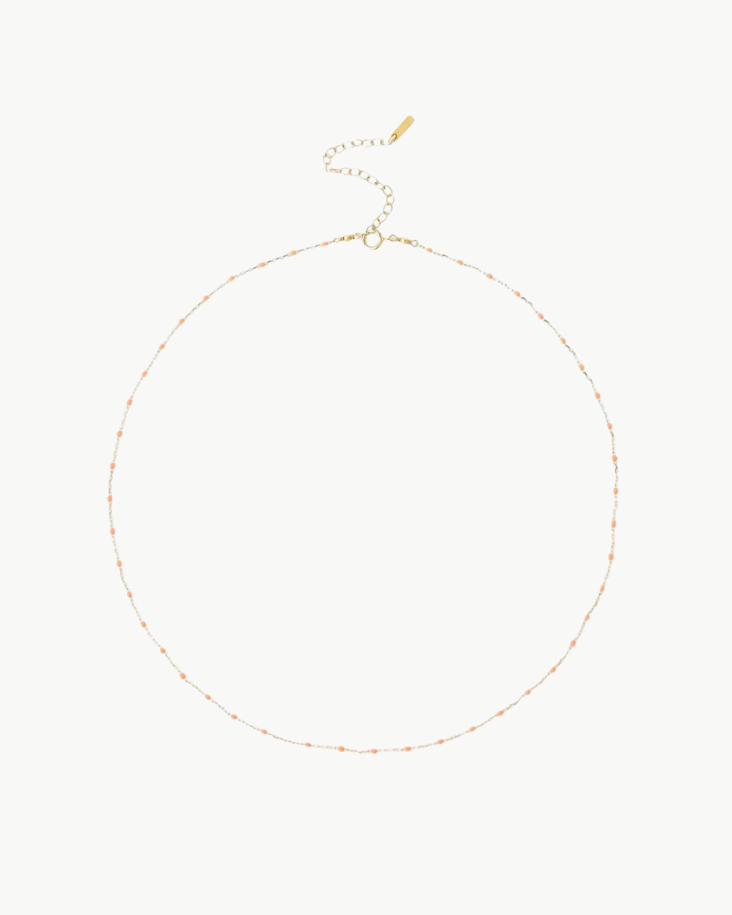 ENAMEL BEAD NECKLACE IN PEACH - Romi Boutique