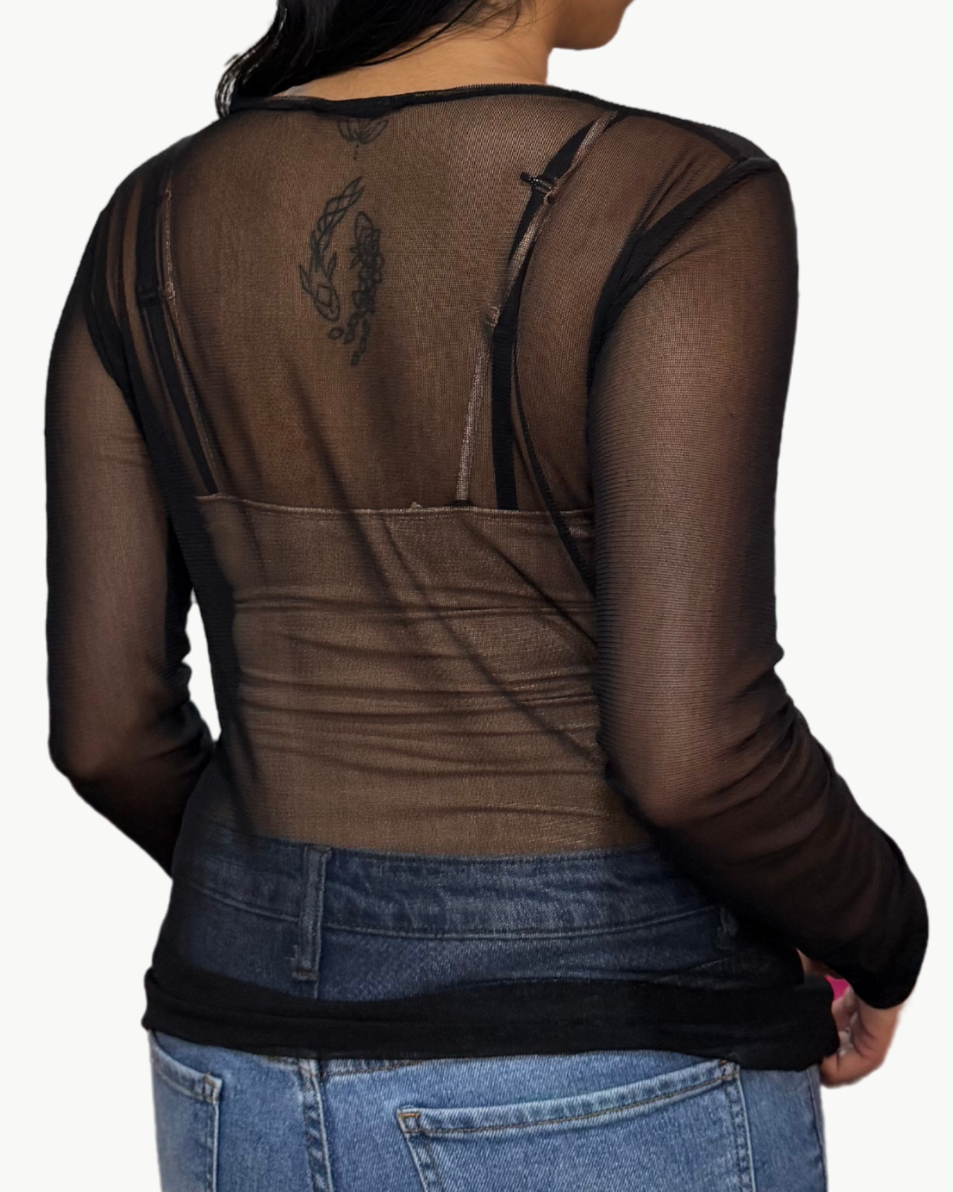 Brazeau Tricot Silk Tulle Top at Romi Boutique