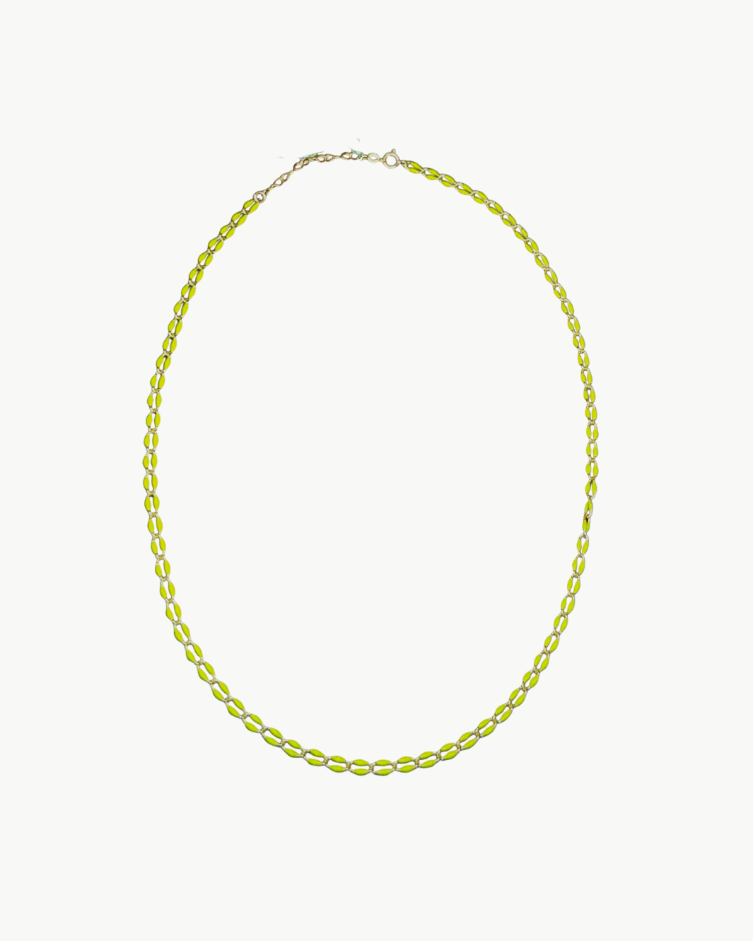 OVAL LINK NECKLACE IN NEON YELLOW