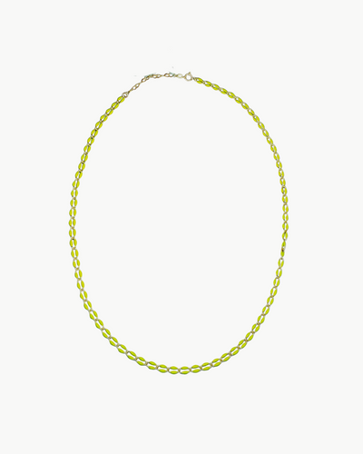 OVAL LINK NECKLACE IN NEON YELLOW