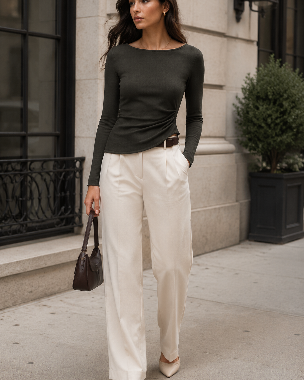Draped Asymmetrical Top