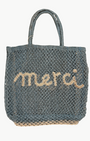 THE JACKSONS MERCI JUTE BAG IN SKY at Romi Boutique