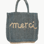 THE JACKSONS MERCI JUTE BAG IN SKY at Romi Boutique