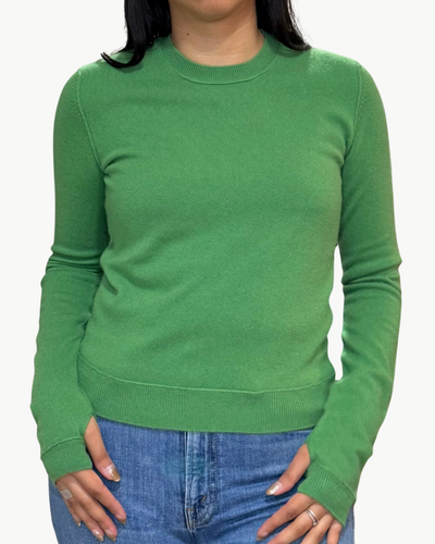 ROYAL CASHMERE PULLOVER IN LIME