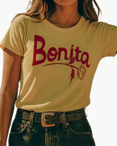 BONITA TEE IN DUSTY CITRON - Romi Boutique