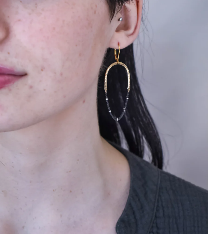 Maya Bauman LEXI EARRINGS IN GOLD at Romi Boutique