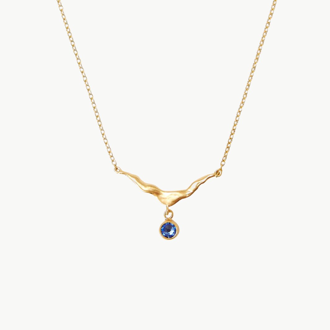STERLING SILVER NECKLACE IN SAPPHIRE