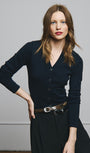 Autumn Cashmere FITTED HIGH V CARDIGAN at Romi Boutique