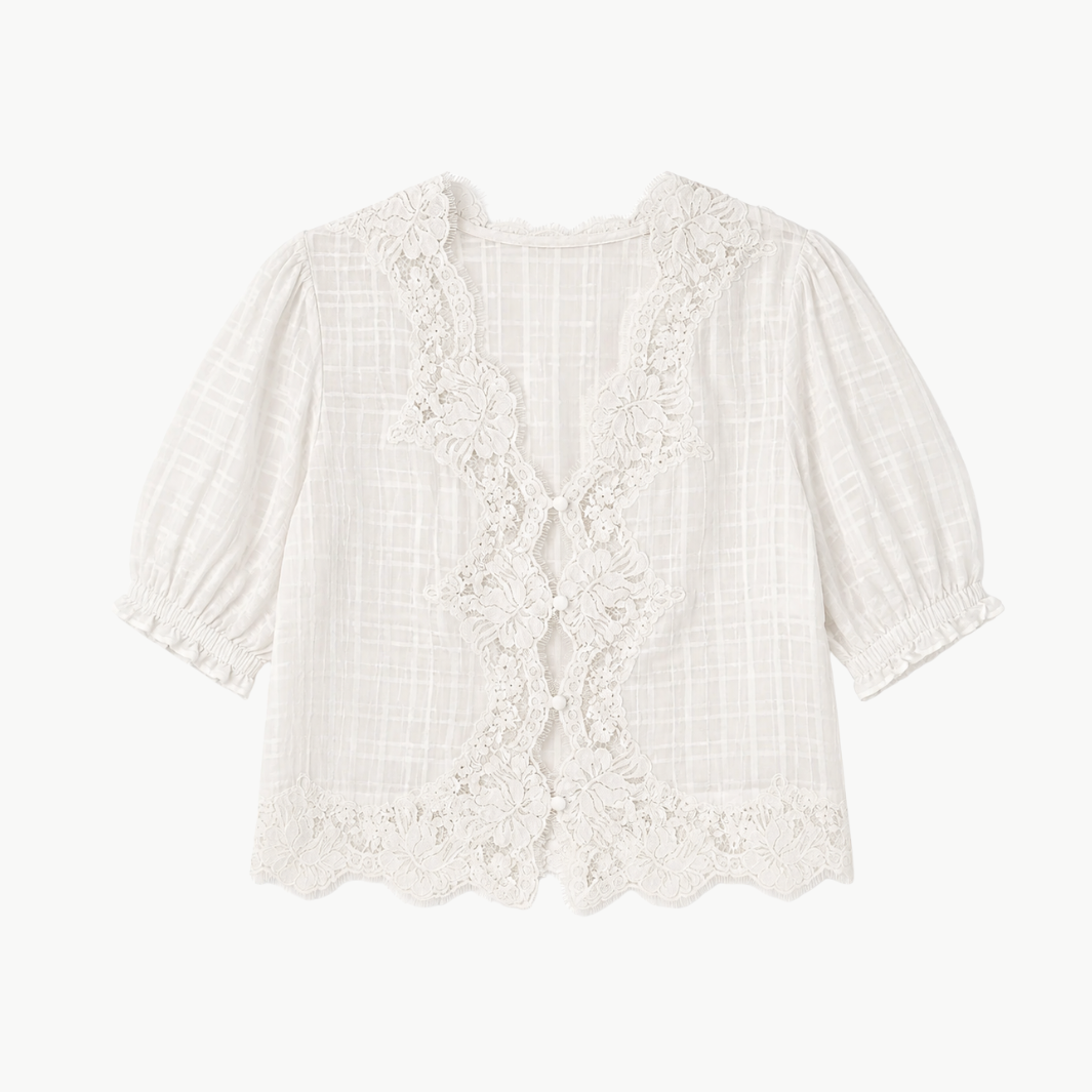 Junie Cotton Plaid Top