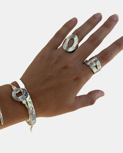 AGATA RING IN STERLING SILVER - Romi Boutique
