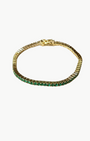 Alexa Leigh EVERYDAY TENNIS BRACELET IN GREEN/YELLOW GOLD at Romi Boutique