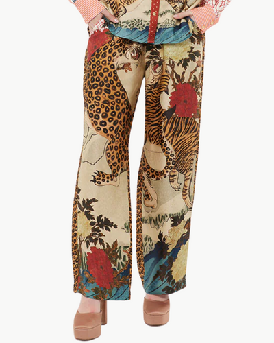 BAILEY STRAIGHT LEG PRINTED PANT IN ORIENTAL - Romi Boutique