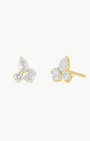 EF Collection Triple Diamond Cluster Stud Earrings at Romi Boutique