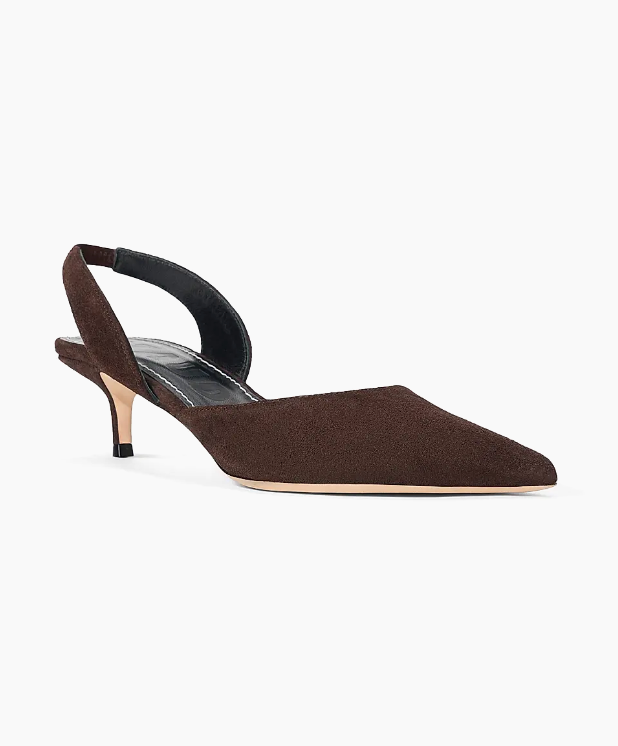 Staud SEBASTIAN SLINGBACK IN SUEDE ESPRESSO at Romi Boutique