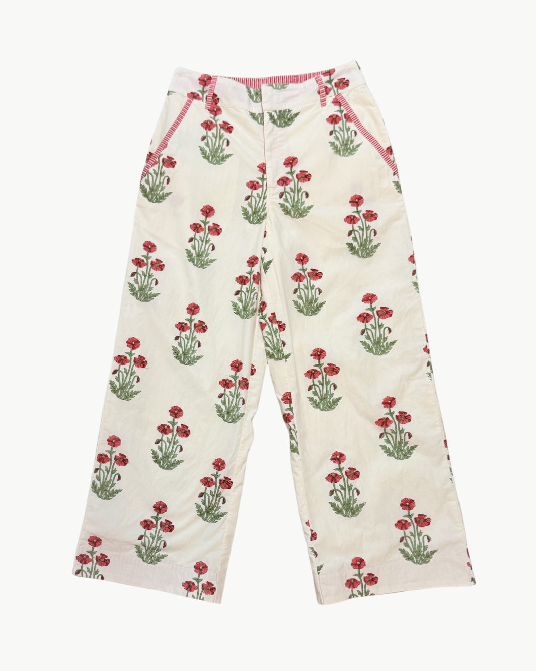 EDISON PANT IN RED BLOOM - Romi Boutique