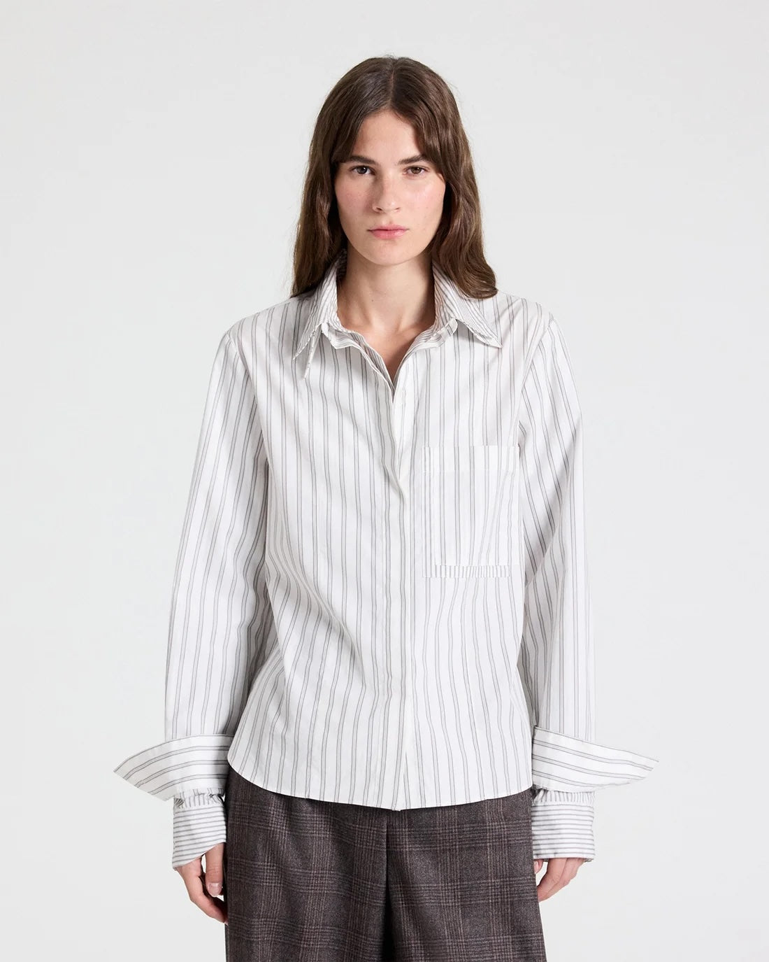 TWP Double Layer Boyfriend Shirt at Romi Boutique