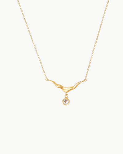 CRESCENT NECKLACE IN CRYSTAL