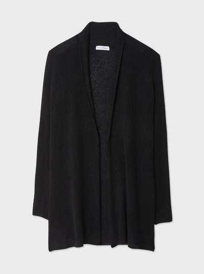 CASHMERE TRAPEZE CARDIGAN IN BLACK
