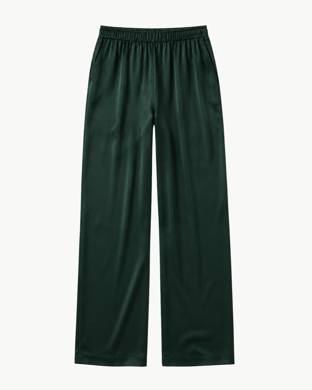 Brynn High Rise Pull On Wide Leg Silk Pant