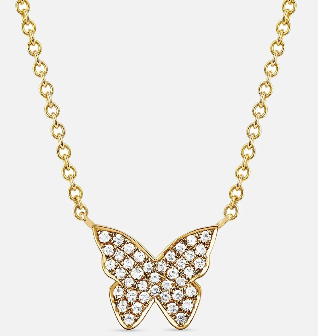 Diamond Butterfly Necklace