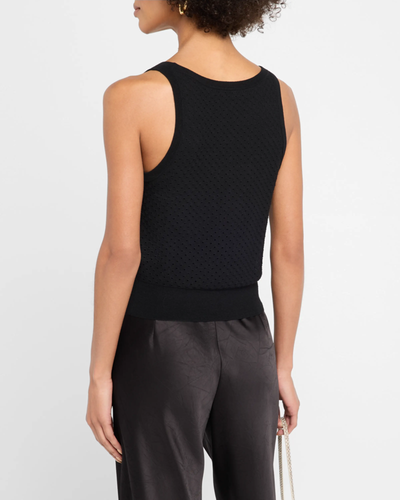 DOUBLE LAYER MESH CAMI IN BLACK