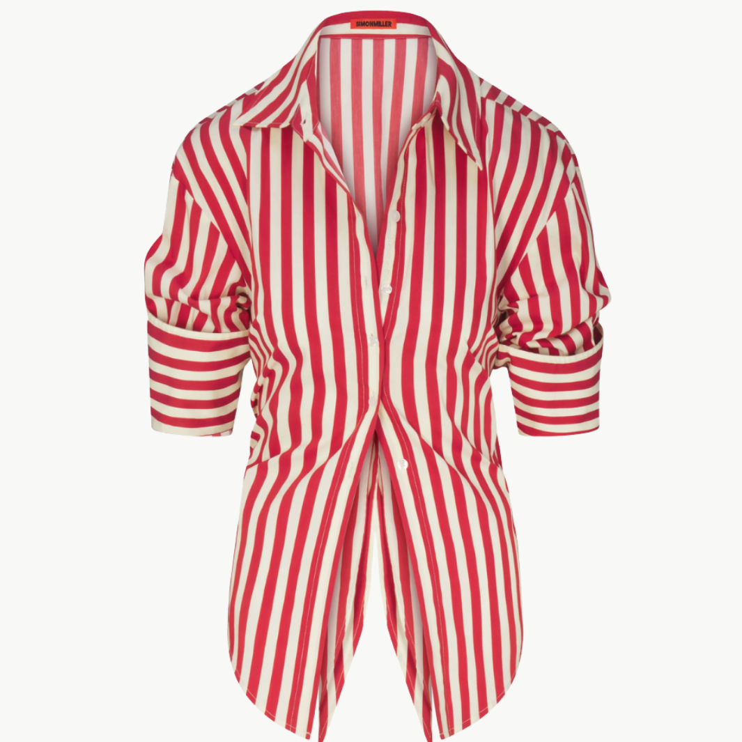SIMON MILLER LOCH POPLIN BUTTON UP at Romi Boutique