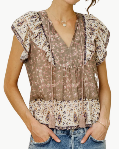 BANI FRILL TOP IN MULTI