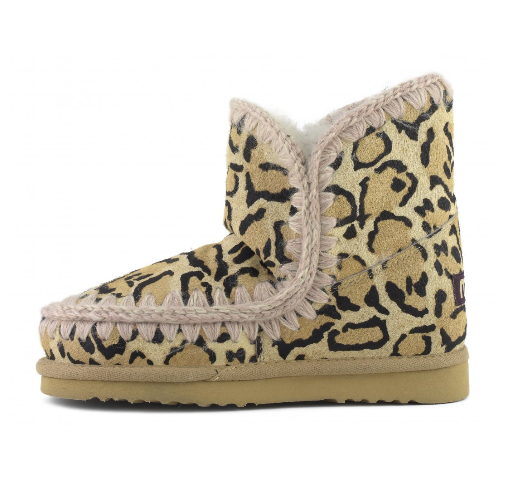 Mou ESKIMO IN BIG LEOPARD SAND at Romi Boutique