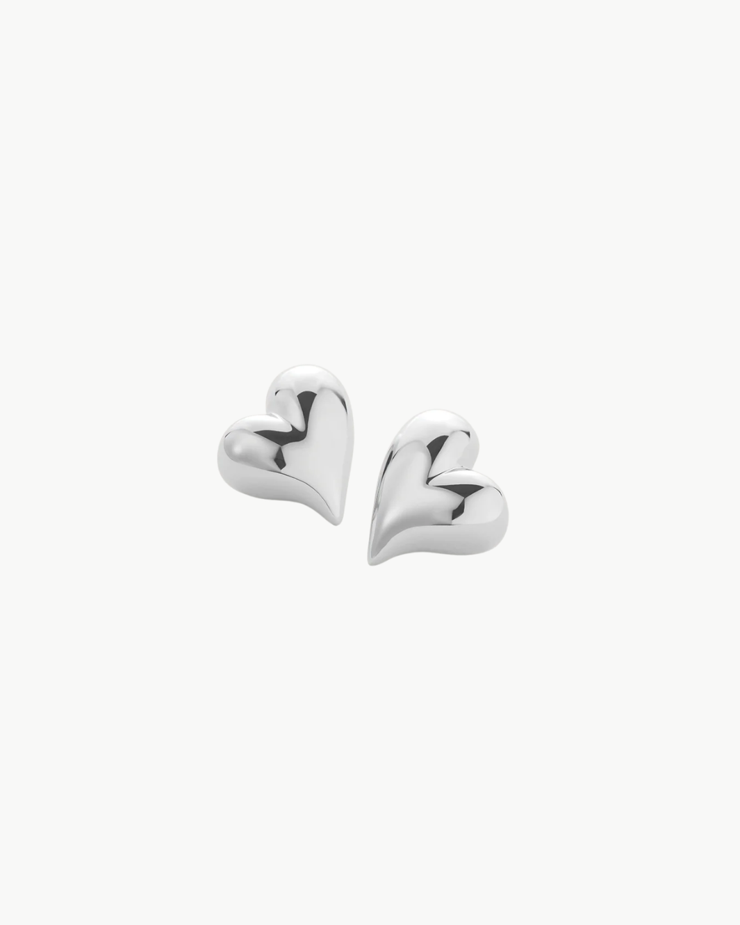 Art Heart Symmetrical Button Earrings