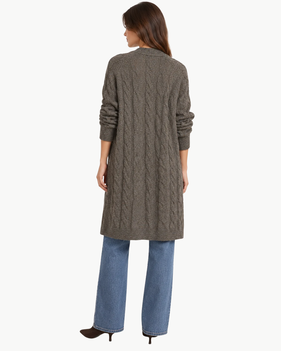 W.Cashmere Anne Cable Knit Cardigan at Romi Boutique