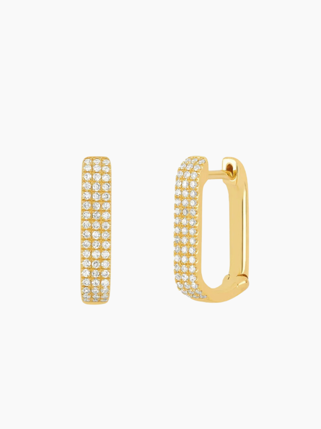 DIAMOND JUMBO LOLA HOOP EARRING IN GOLD