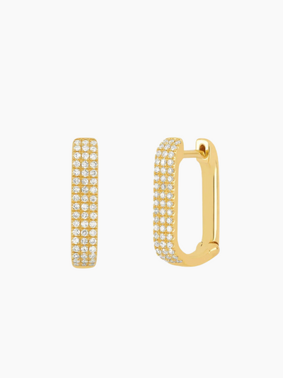 DIAMOND JUMBO LOLA HOOP EARRING IN GOLD