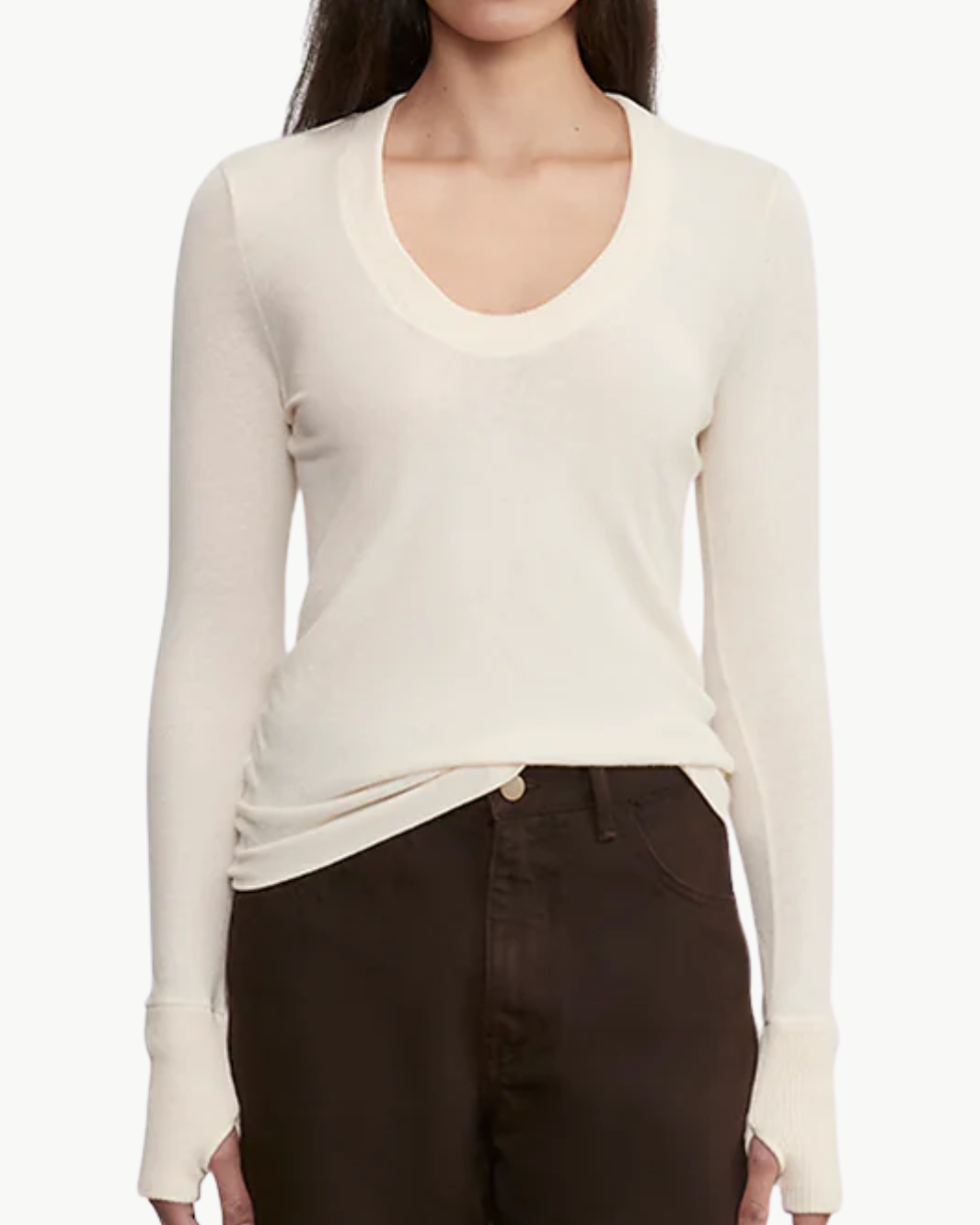 CASHMERE EASY CUFFED U IN NATURAL