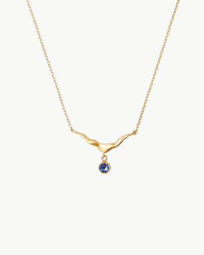 STERLING SILVER NECKLACE IN SAPPHIRE