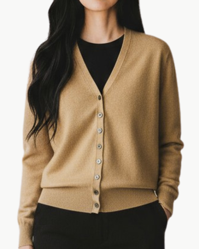 ROYAL MILAN CARDIGAN IN CARAMEL - Romi Boutique