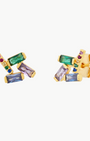 TAI MULTI-COLORED GEOMETRIC CZ STUD at Romi Boutique