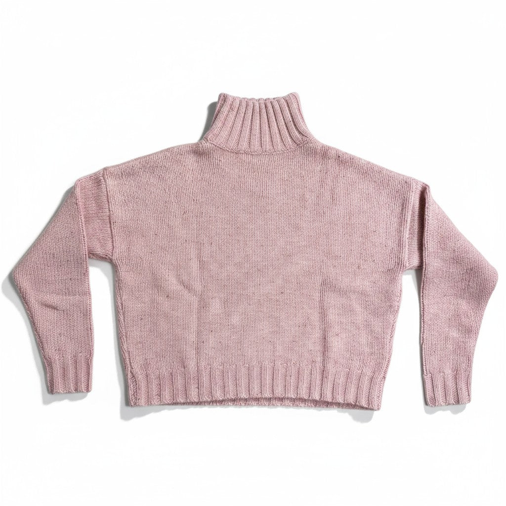 BOXY CHUNKY MOCK IN PINKBERRY