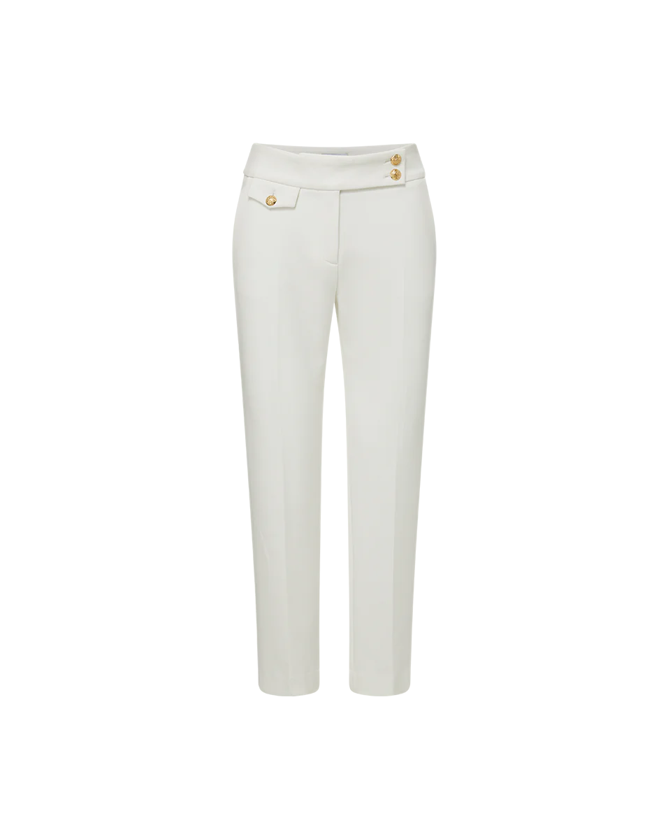RENZO SLIM-LEG PANT IN OFF WHITE