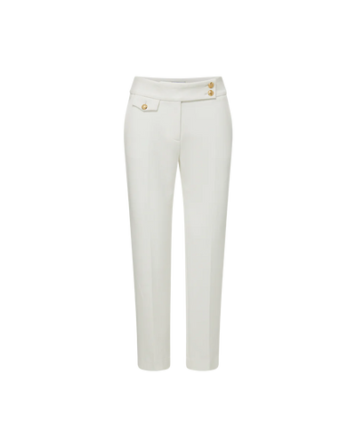 RENZO SLIM-LEG PANT IN OFF WHITE