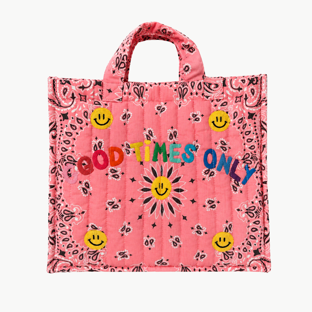 Medium Quilted Tote Bag - Good Times Only