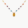 Amalia CITRINE NECKLACE IN RAINBOW DROP at Romi Boutique