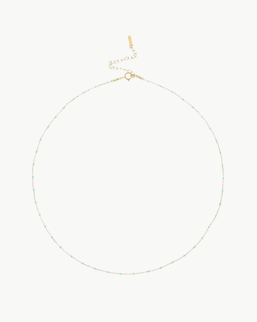 ENAMEL BEAD NECKLACE IN TURQUOISE - Romi Boutique