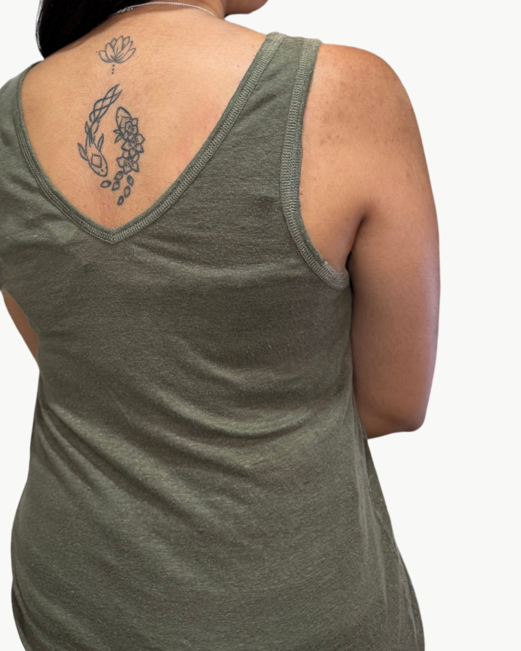 TOSHIO KNIT TANK IN ARMY