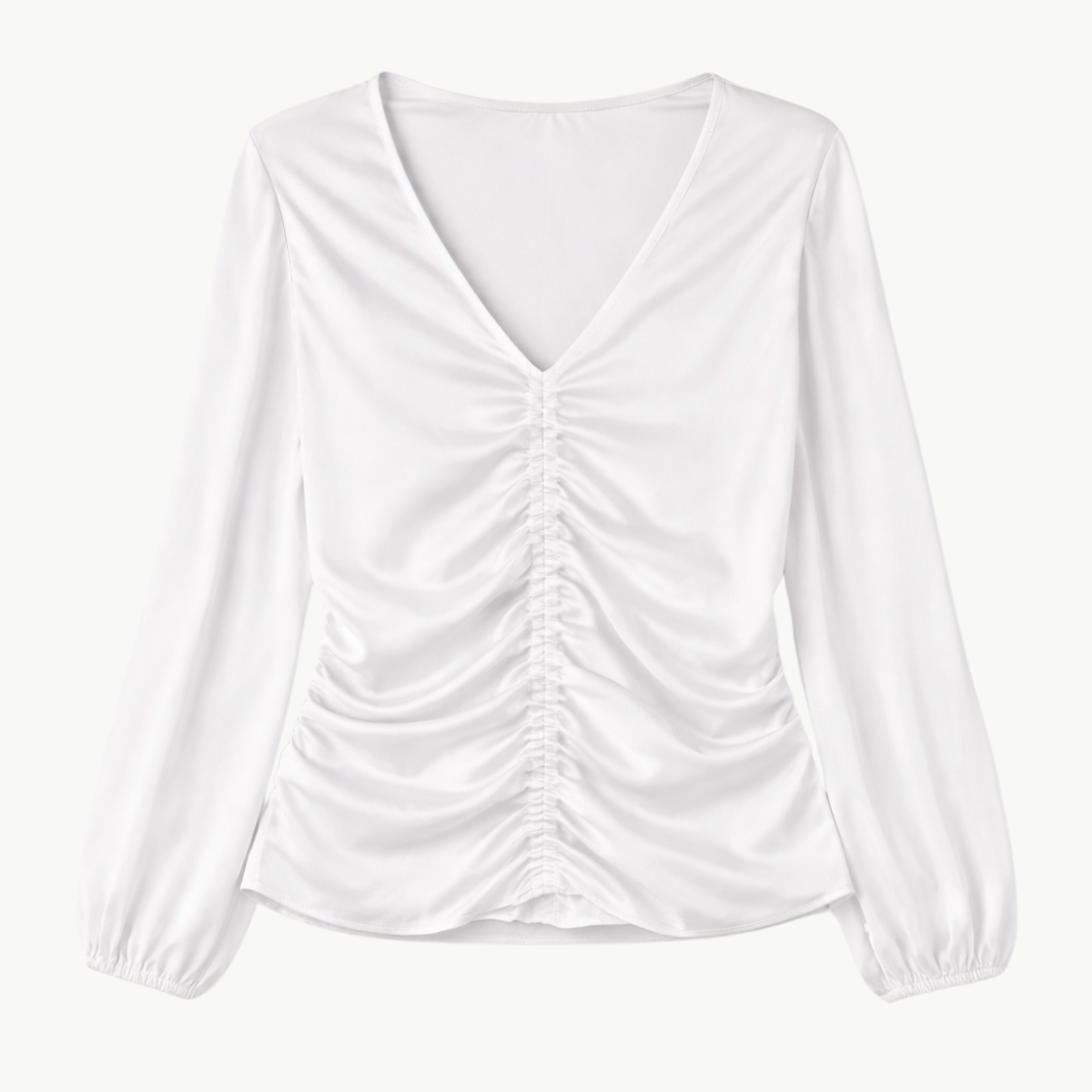 Go Silk GO SCRUNCH TOP at Romi Boutique