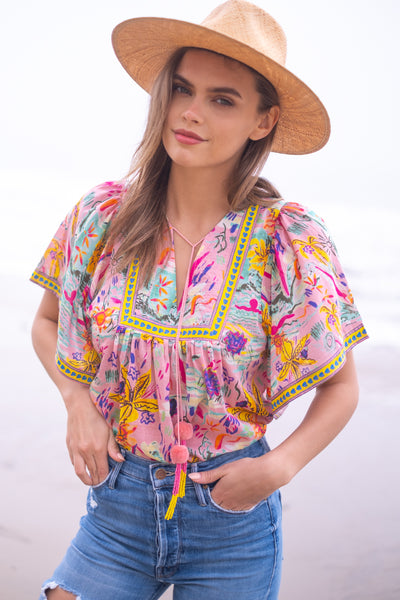 ANGEL TOP IN SUNSHINE PRINT