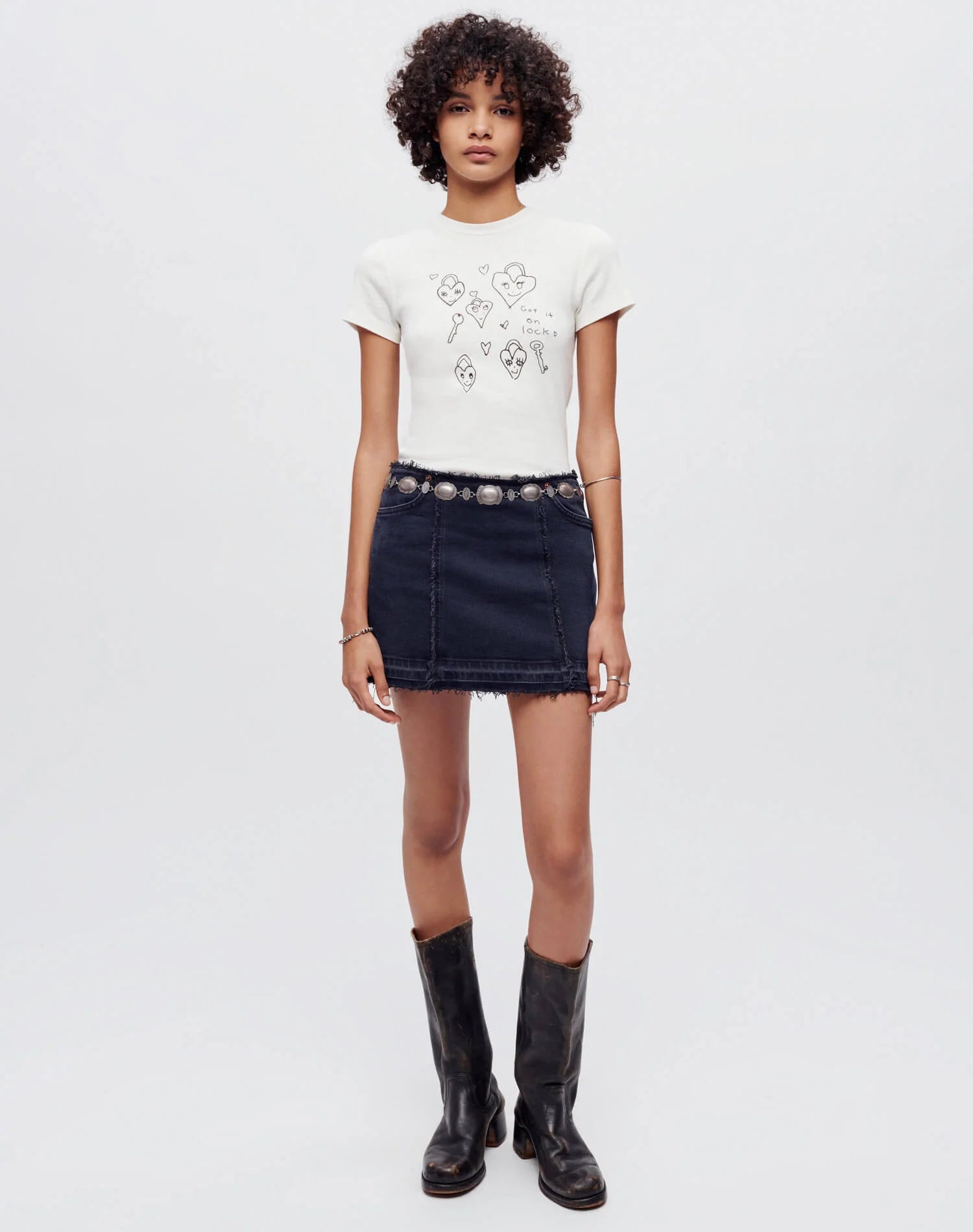 Re/Done 90s "Baby Hearts" Tee at Romi Boutique